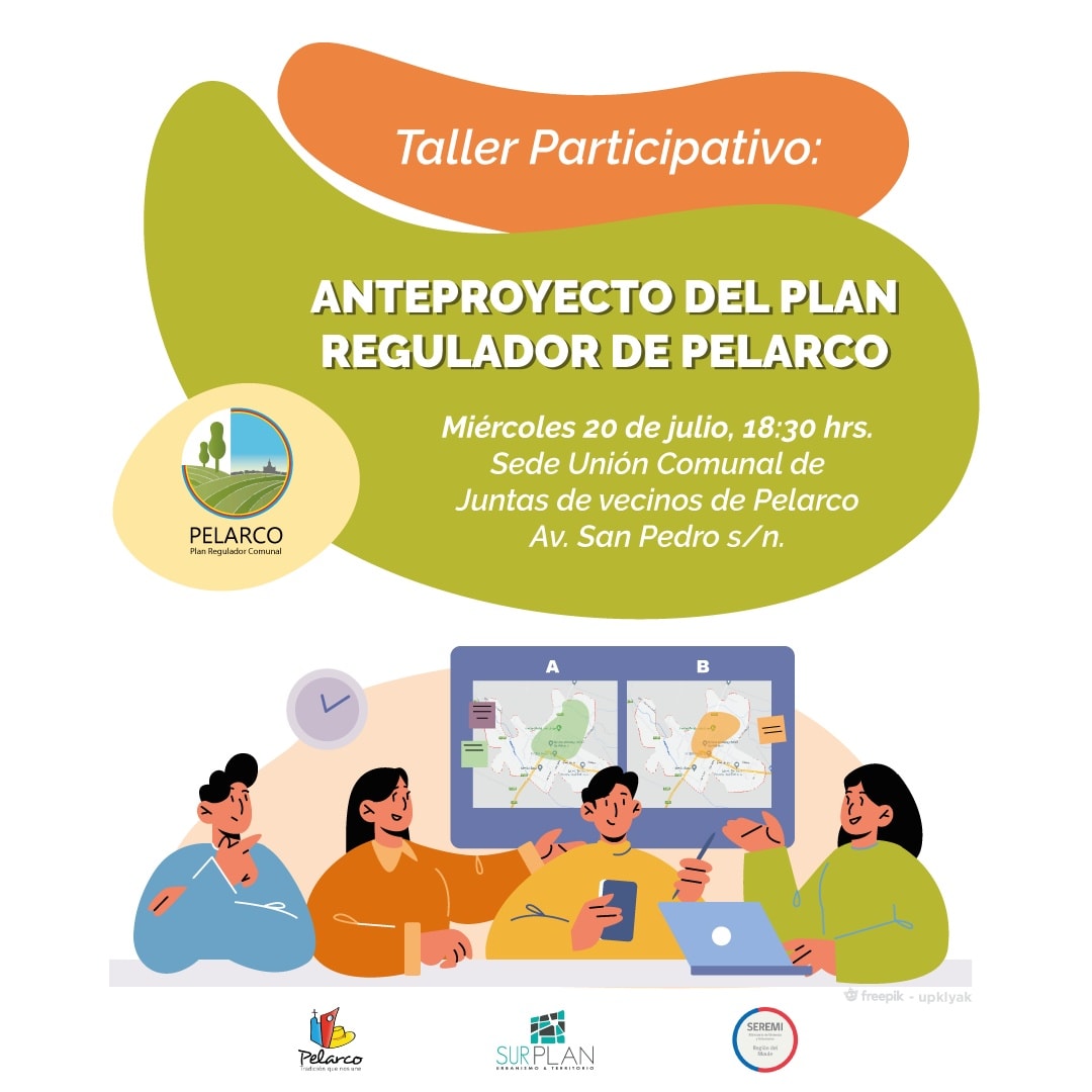 Realizarán taller participativo para próximas definiciones del Plan Regulador Comunal