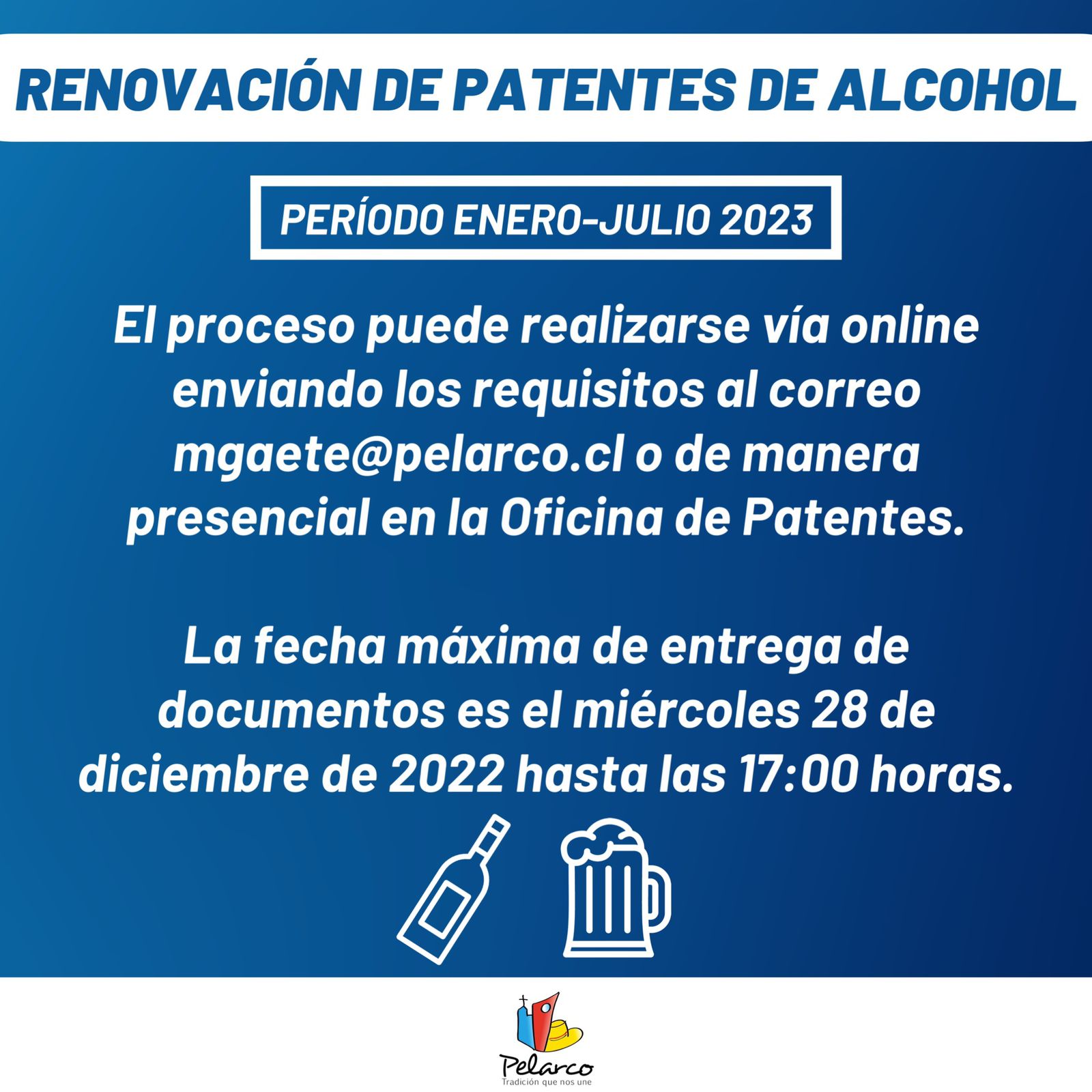 Comenzó proceso de renovación de patentes de alcoholes