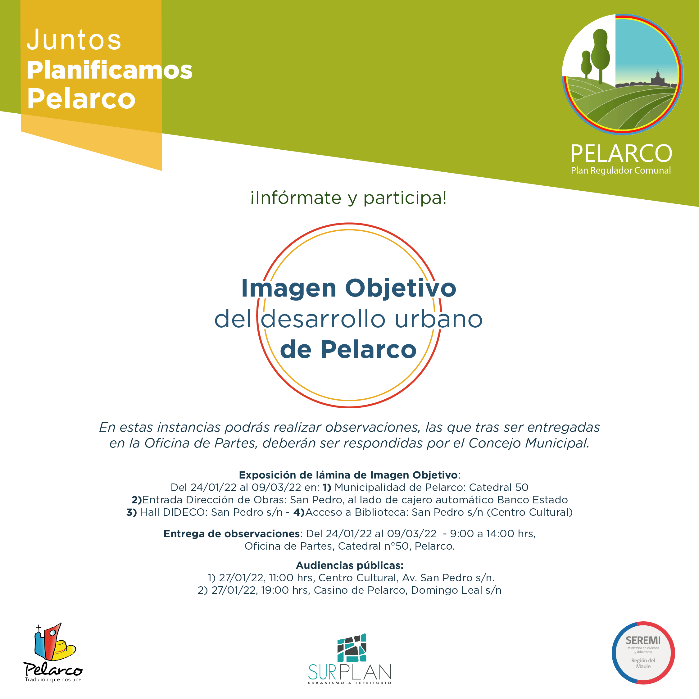 Imagen objetivo del desarrollo urbano de Pelarco